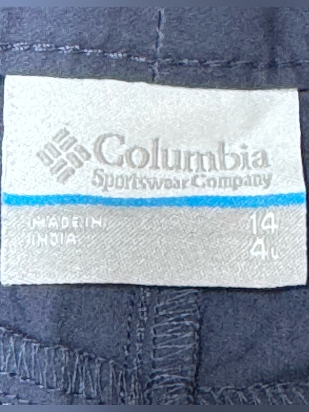 Columbia Blue Everyday Casual Chino Shorts Button/Zipper Closure Size 14 *Flaw* - Picture 9 of 12